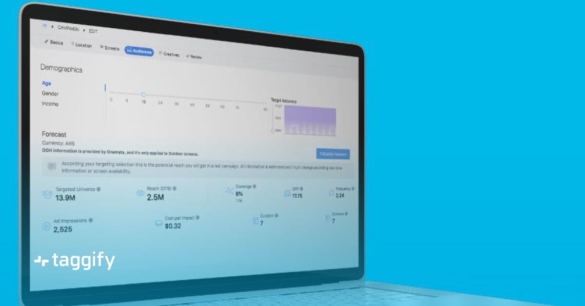 How to improve a DOOH campaign with Taggify's audience forecasting