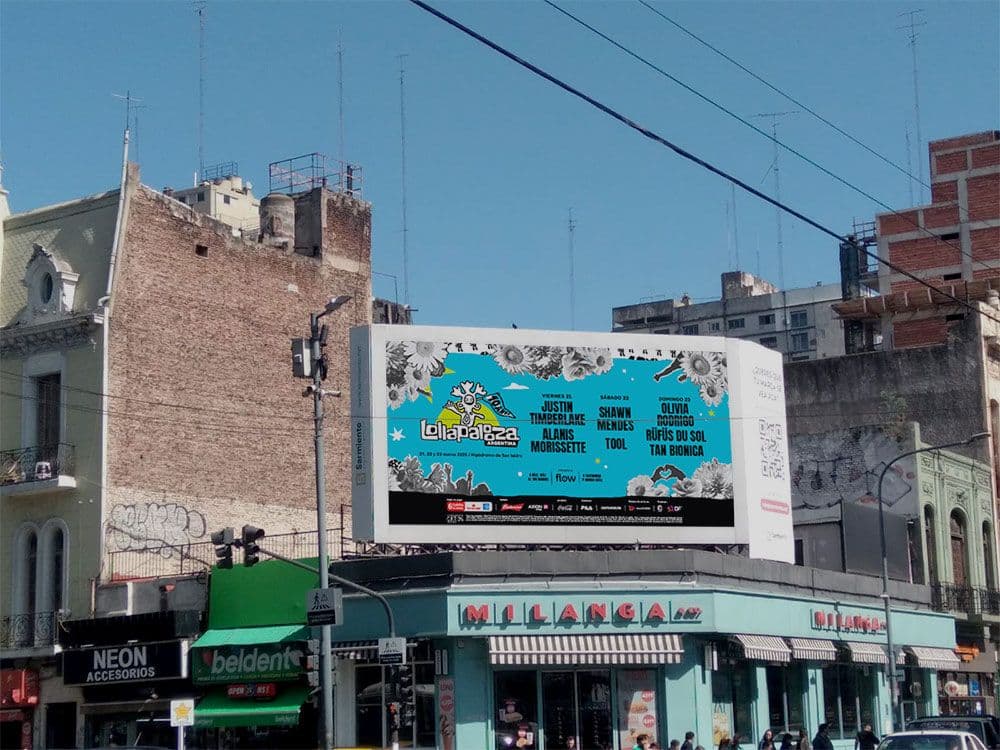 Lollapalooza presentó su lineup para 2025 en DOOH con Taggify